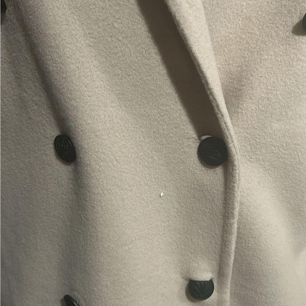 Rag & bone Thea Beige Wool Double-Breasted Coat Size Large - Picture 11 of 13